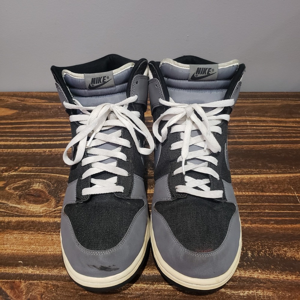 Nike Dunk High Black Grey White 317982-054 Mens Size 13 Sneakers - Picture 4 of 16